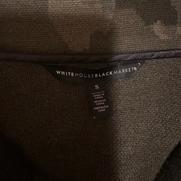 White House Black Market Camouflage Belted Sweater Coat Size Small - Picture 10 of 11